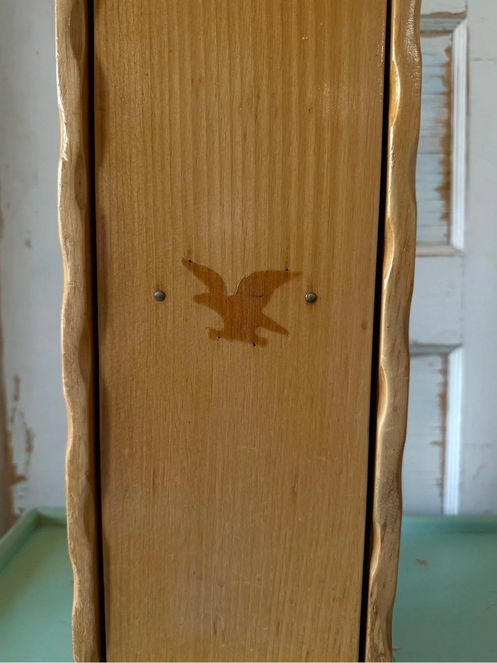 Vintage Wood Primitive Knife Holder, Rustic Kitchen Wall Decor, Storage